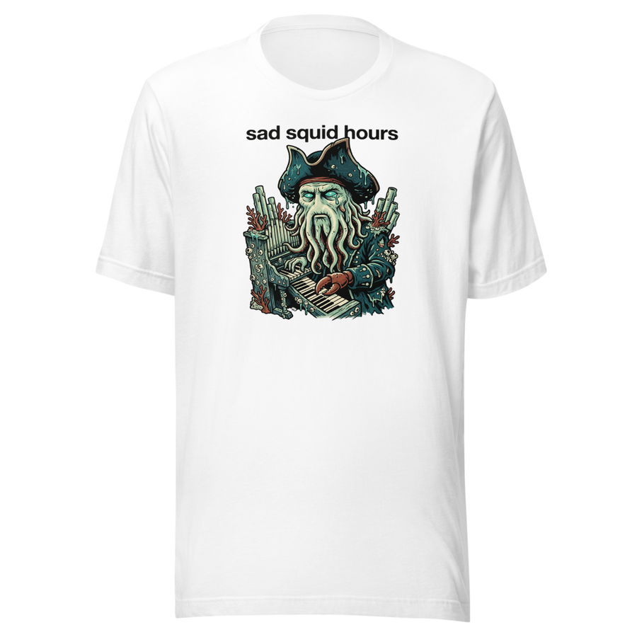 Sad Squid Hours Cursed Sea Captain Pop Art Tee