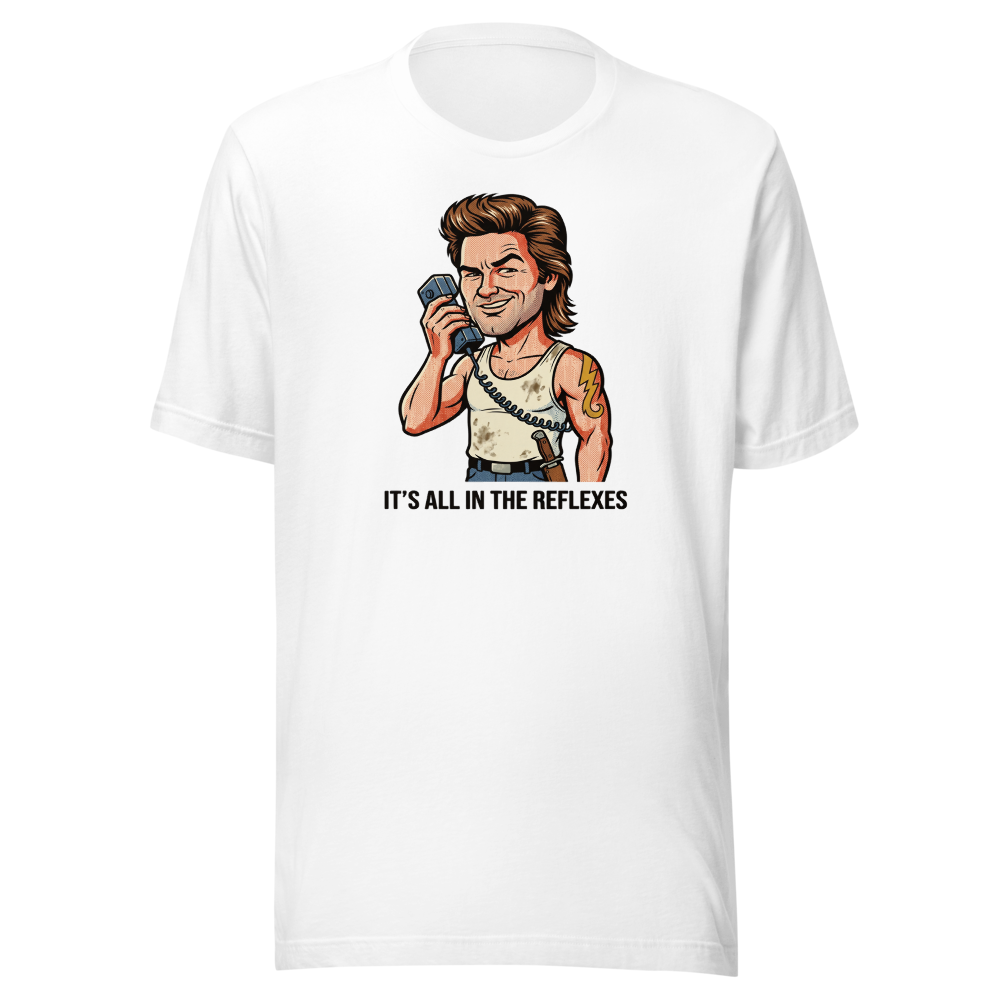 Reflexes Trucker CB Radio Halftone Pop Art Tee — white front view
