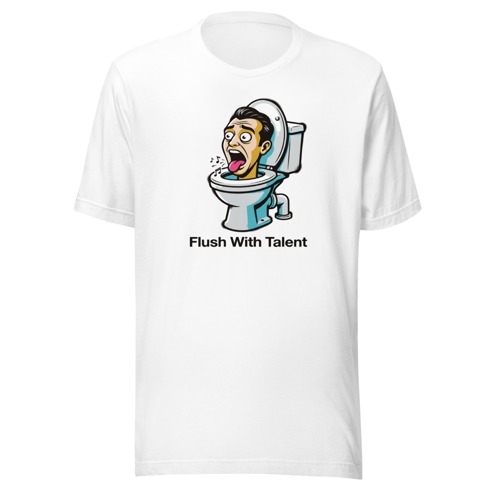Opera Diva Toilet Stencil Meme Graphic Tee — white front view