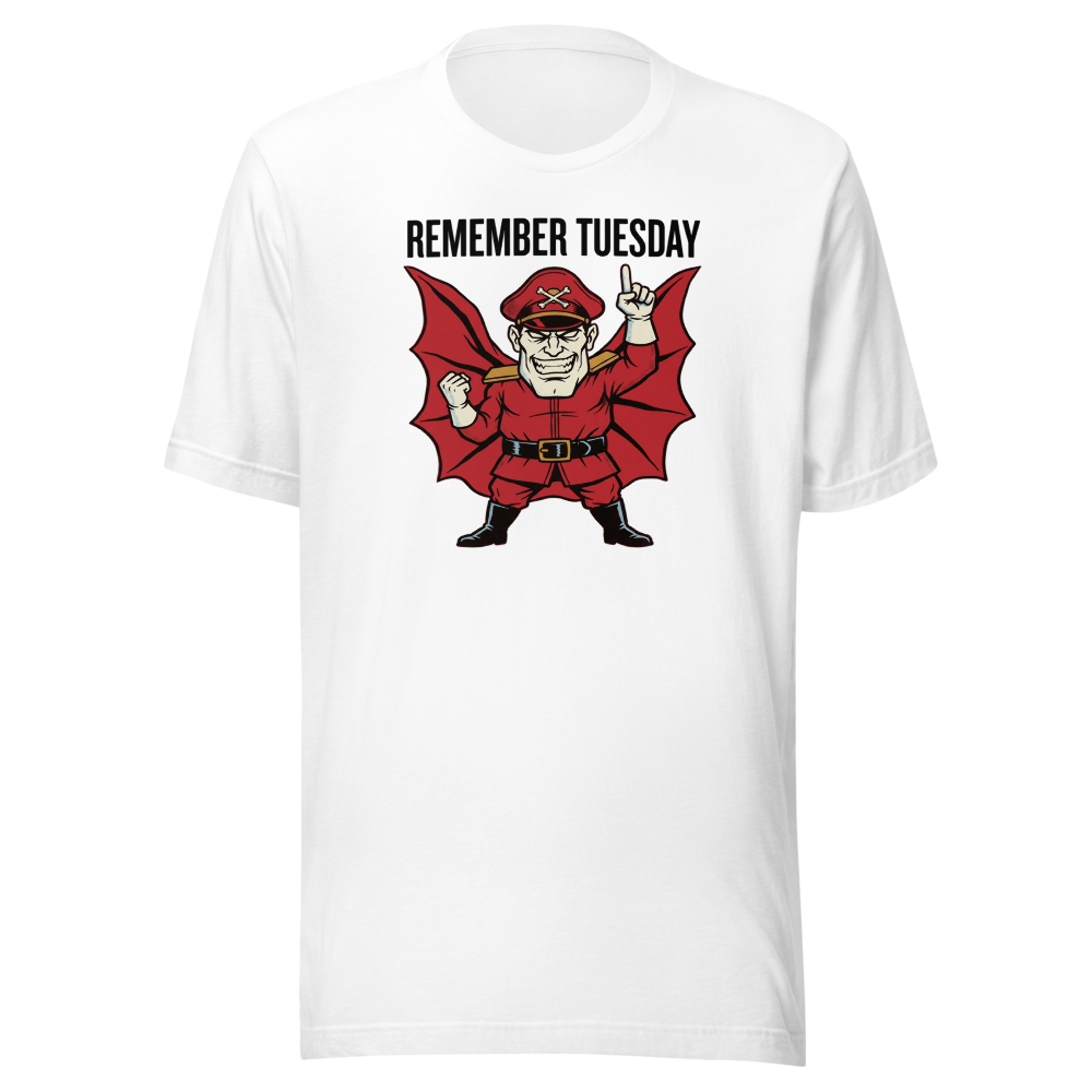 Remember Tuesday Cape Dictator Punk Boss Tee — white front view
