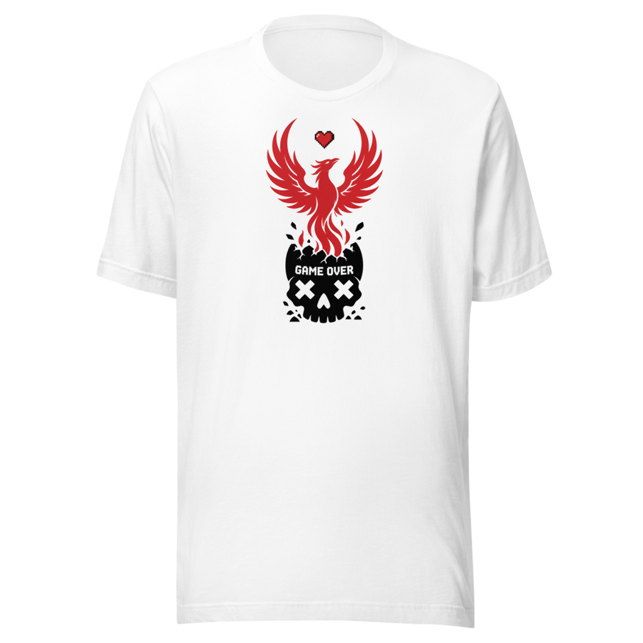 Respawn Firebird Pixel Heart Silhouette Gamer Tee