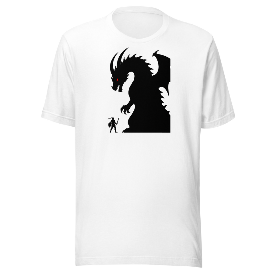 Tiny Hero Giant Boss Silhouette Minimalist T-Shirt