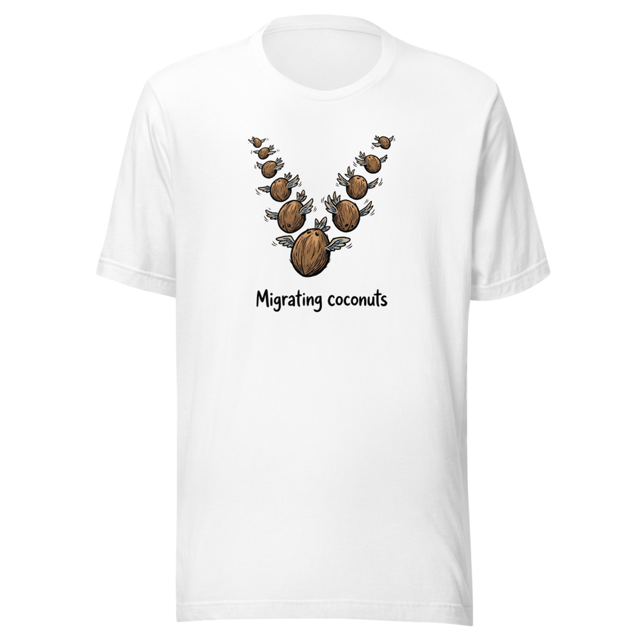 Migrating Coconuts V Formation Absurd Comedy Tee