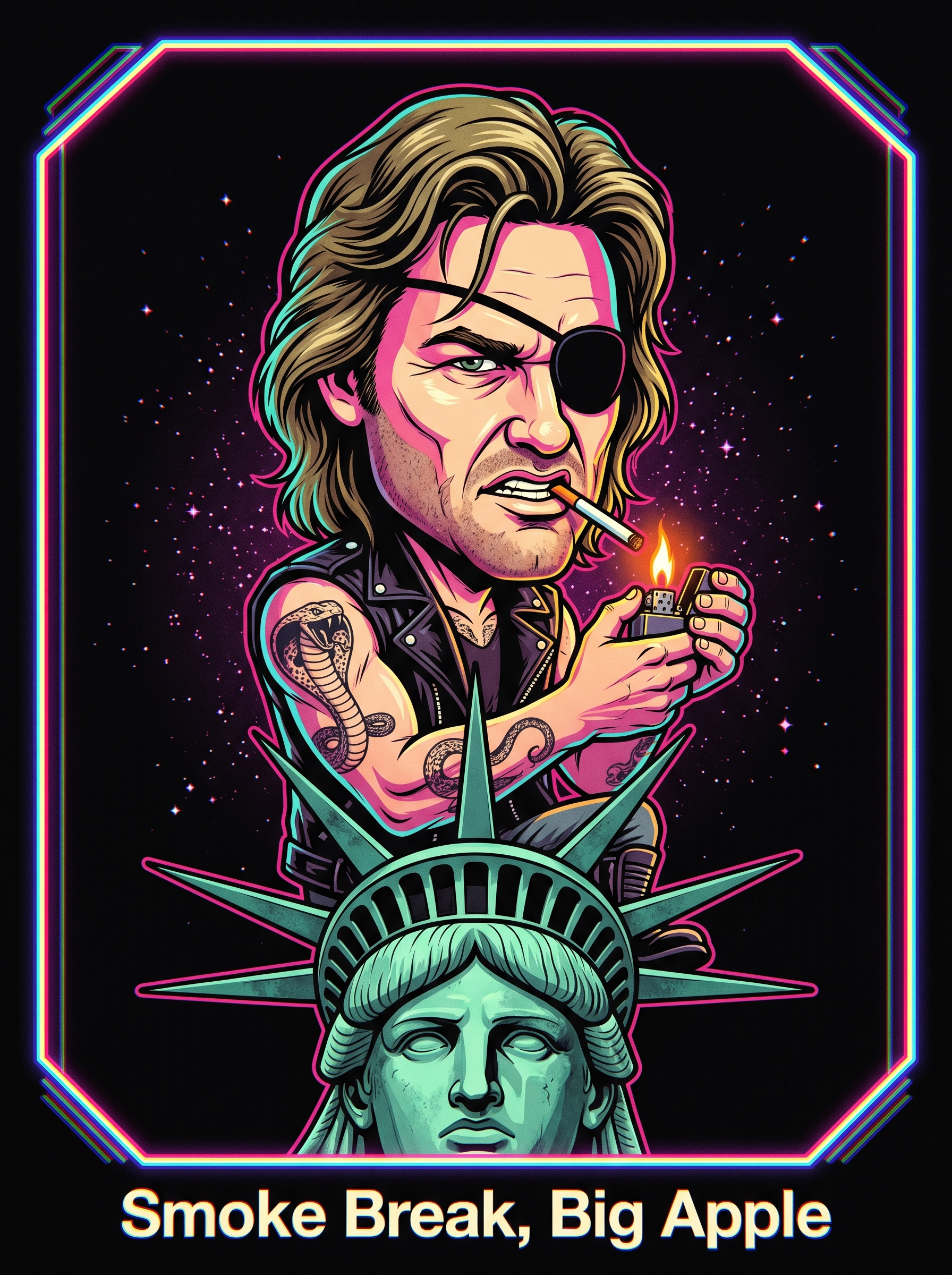 Eyepatch Antihero Smoke Break Big Apple Tee