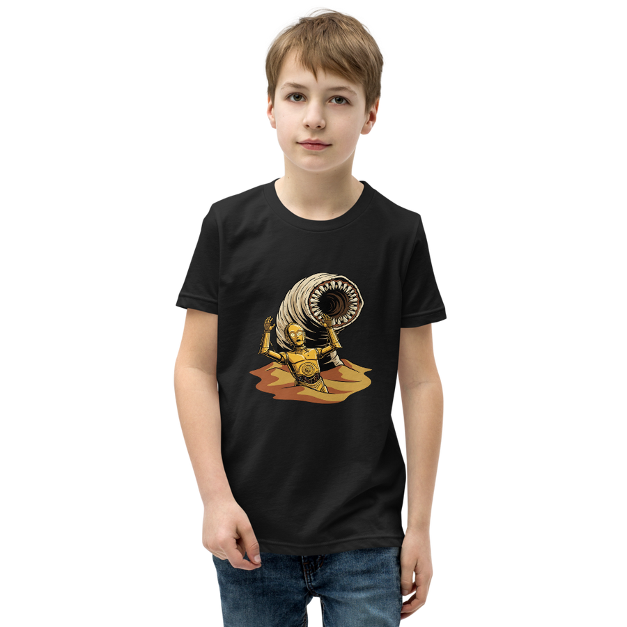 Golden Protocol Droid Desert Worm Peril Comic Tee