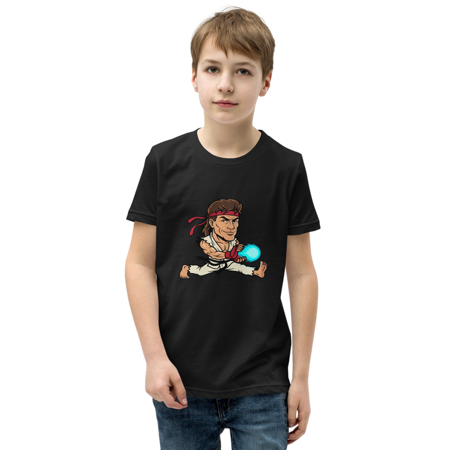 Splits Hadouken Karate Mullet Fighting Game Parody Tee