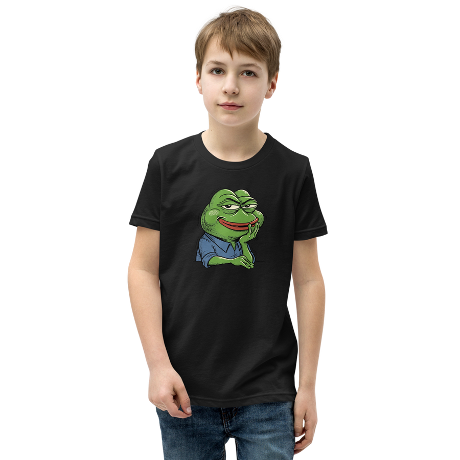 T-shirt Meme Grenouille Manga Suffisant Menton Appuyé