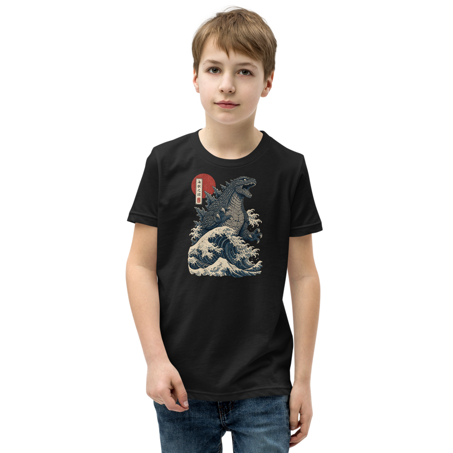 T-shirt Sea Monster Great Wave Woodblock Print