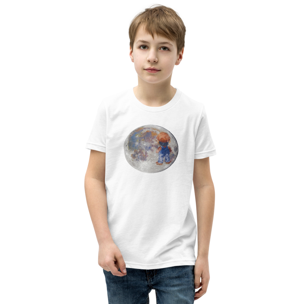 Lunar Plumber Hero Astrophotography Tee — White front view
