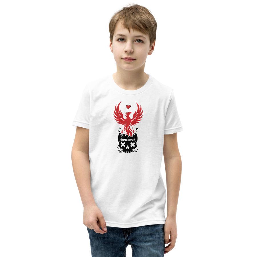 Respawn Firebird Pixel Heart Silhouette Gamer Tee